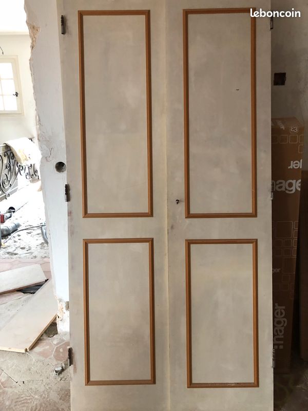 Lot de 3 double Portes battantes bois de placards (image 1)