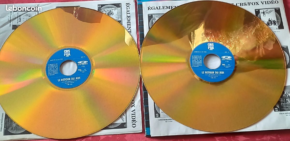 Compact Disc Vidéo (Laserdisc) STAR WARS - LE RETOUR DU JEDI (FRANÇAIS)[RARE] (image 3)
