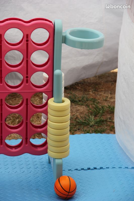 LOC jeux XXL 3 en 1 Jeux Puissance 4, Panier de Basket & Lancer d’Anneaux (image 4)