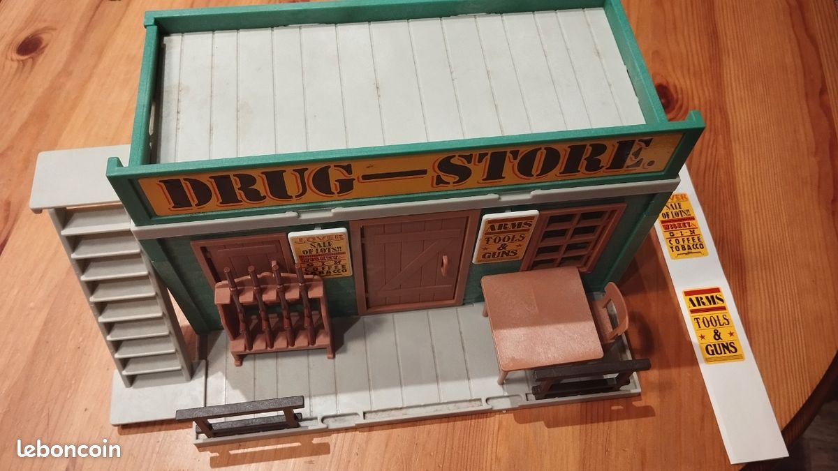 Playmobil 3462 western nordiste cowboy maison far west lot complet avec boîte origine vintage - Jeux & Jouets