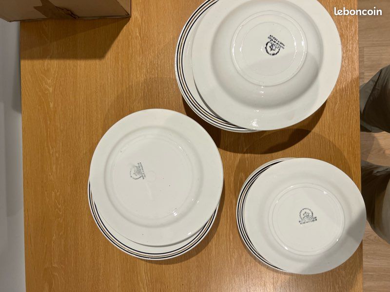 Service de vaisselle ancienne Nimy – style bistrot – lot complet (image 7)