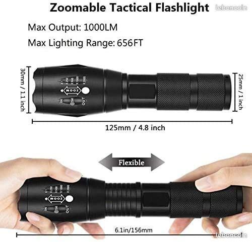 Lampe De Poche Walther Tactical XT2 LED Avec Dragonne à Pile  S  600 Lm 122 G
