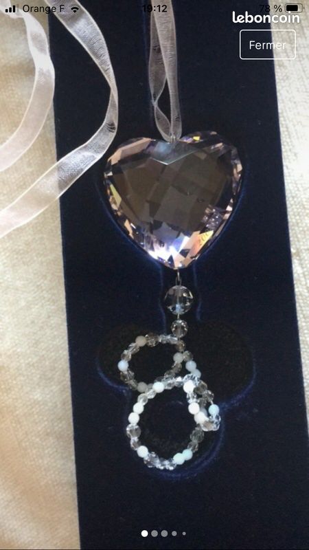 Collier Swarovski cœur rose (image 1)