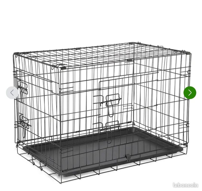 Cage métallique pliable pour chien - 80x120cm (image 1)