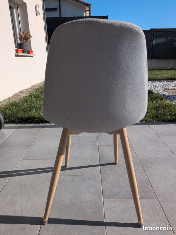 Lot de 6 chaises grises type scandinave (image 3)