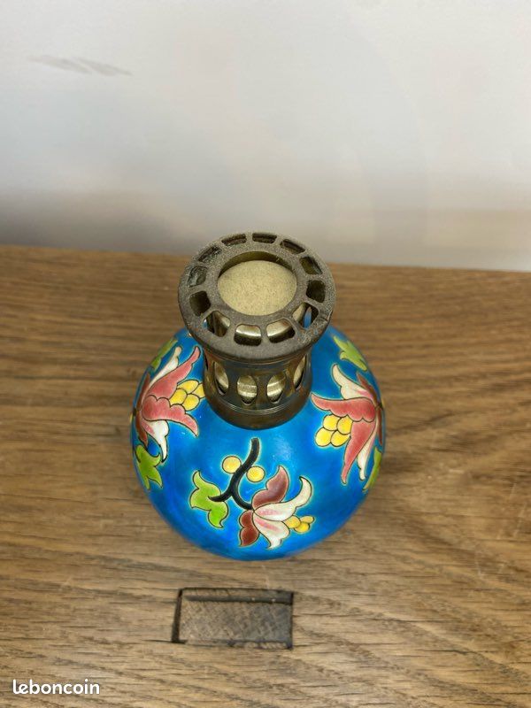 Rare Lampe Berger Porcelaine - Décor Oiseaux et Fleurs d' Asie - Collection Rare Lampe Berger Porcelaine - Décor Oiseaux et Fleurs d' Asie - Collection