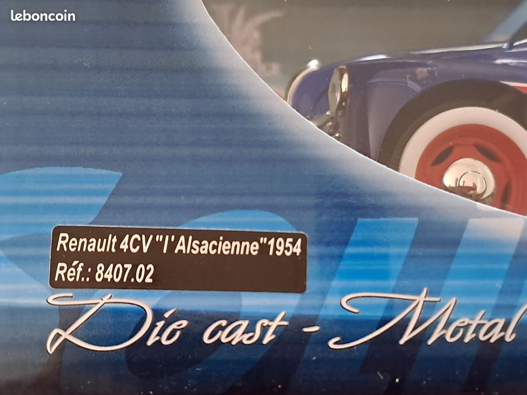 Renault 4CV Alsacienne 1950 - Solido 1/18, Collection Miniature, état Neuf
