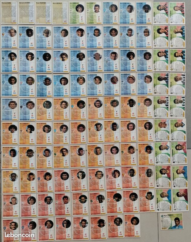 Lot de 108 Cartes Foot Football 94 1994 Panini UNFP France (image 1)