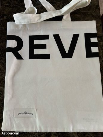 Tote Bag Cabas Blanc En Coton – Marque Jaeger Lecoultre, Neuf Avec Défaut Mineur