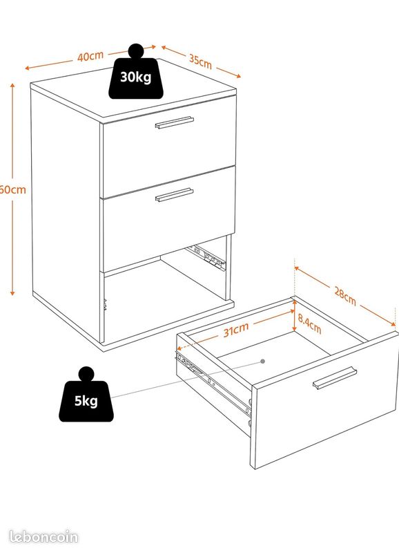 Table de chevet neuf (image 2)