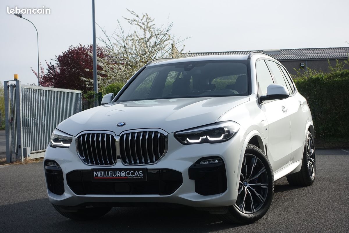 X5 X-Drive 3.0 45ea Pack M Hybride Rechargeable BVA 394ch Live Cockpit/Cuir sport/Grd Gps Europe/Caméra 3d/Carplay/Hayon électrique/LED/1*Main/Garantie 12 mois (image 1)