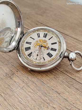 Chaîne De Montre à Gousset (châtelaine) En Argent Massif - Vintage Vers 1900 - Parfait état