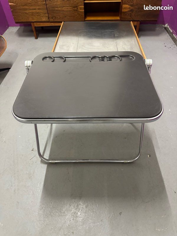 Bureau Pliant Platone noir par Giancarlo Piretti pour Anonima Castelli 70 (image 1)