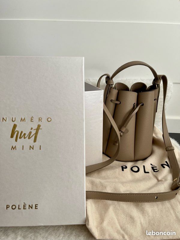 Polène Numéro Huit Mini – Taupe Accessoires Bagagerie