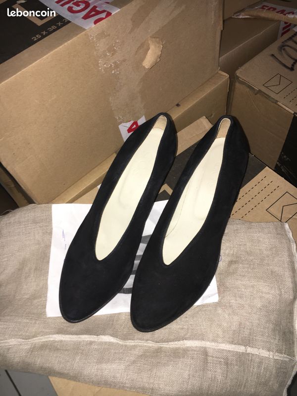 Talons Carré Velour Noir (image 2)
