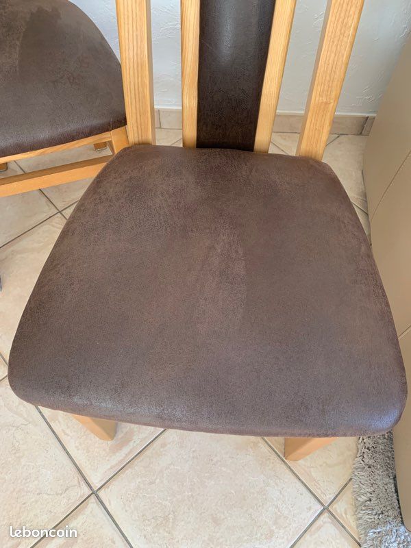 Lot de 4 chaises de table en chêne (image 2)