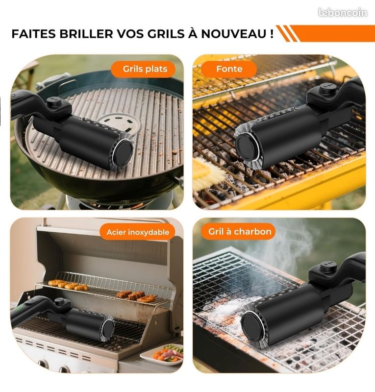 Têtes acier/tissu amovibles, angle 180° 7 positions, 90 min, protection 360°, pour barbecue extérieur et camping (image 6)