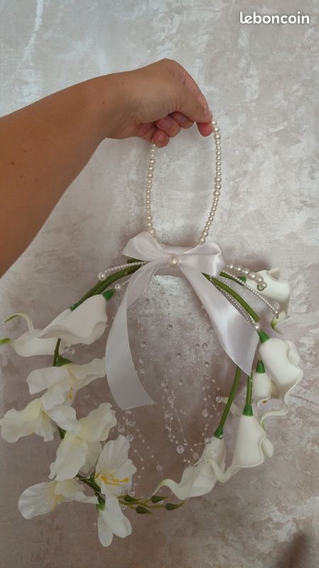 Bouquet mariage sac perlé (image 1)