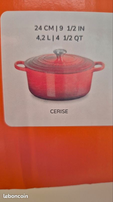 Lid Fontignac Dutch Oven Costco NEUF Cocotte Le Creuset Cerise
