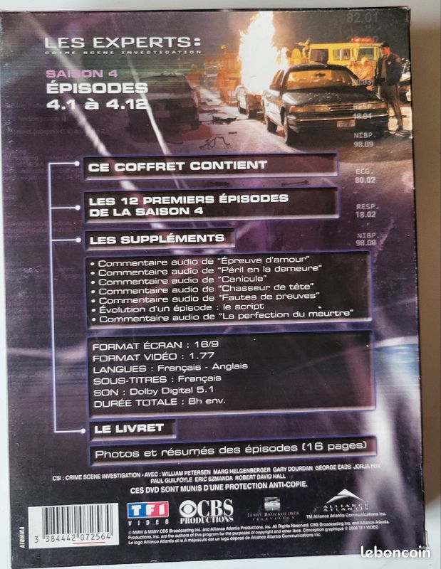 3 DVD les experts saison 4 épisodes 4.1 à 4.12 (image 2)