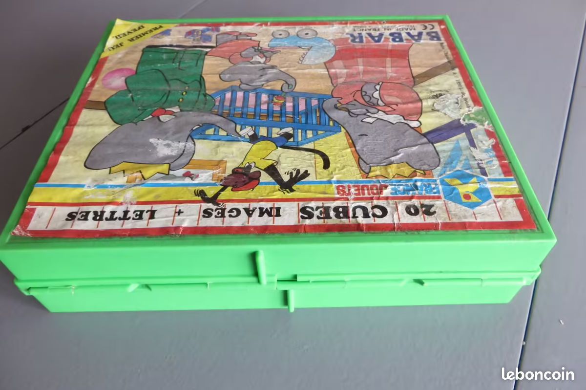 Ancien Jeu De Cubes 1885 - Jeu De Construction Vintage