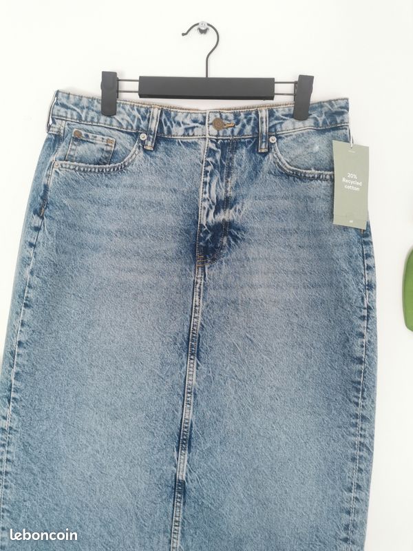 Mini Jupe En Jean L.O.G.G. By H&M - Bleu, Taille 36, Patte De Boutonnage - TrÃ¨s Bon Ã©tat