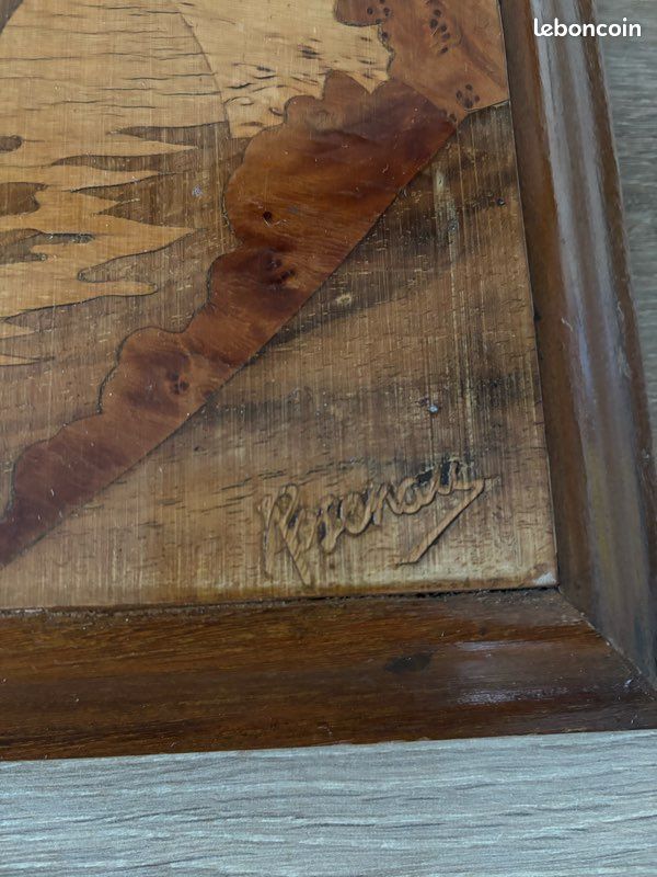 Tableau en marqueterie - signé - Excellent état (image 2)