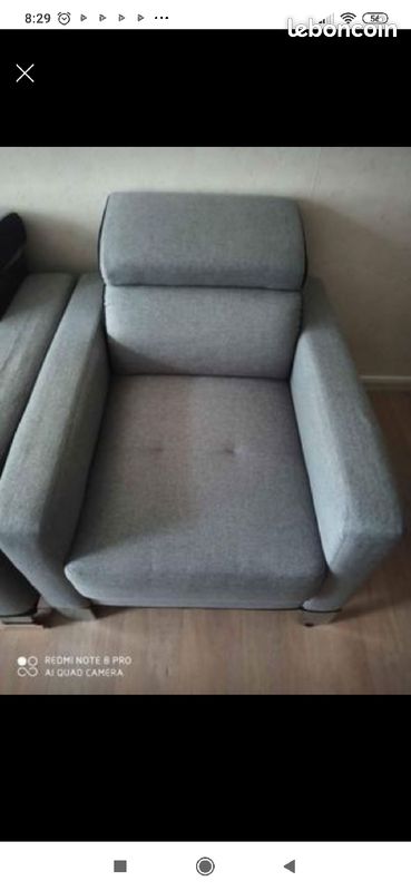 Vend canapé 3 places .2 fauteuil (image 3)