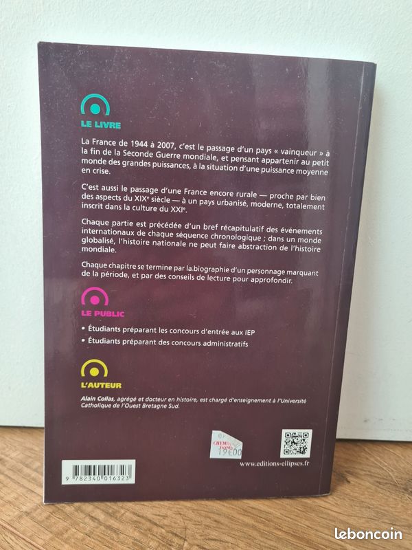 Vends "La France de 1944 à 2007" de Alain Collas (Sciences Po/IEP/histoire) (image 3)
