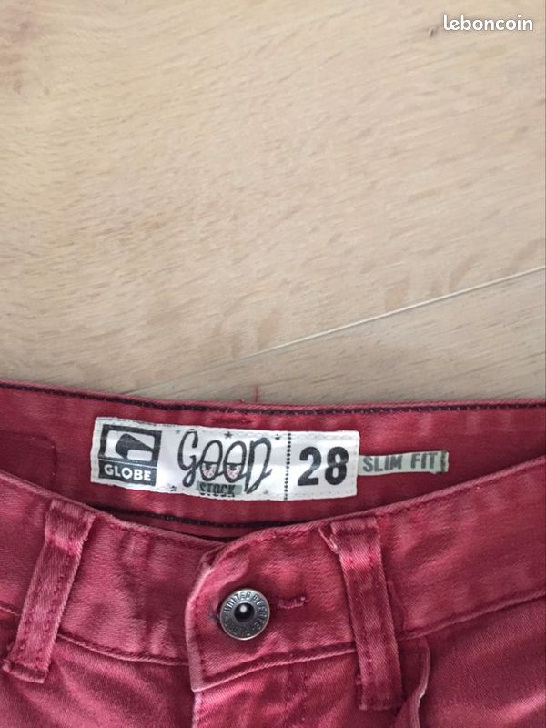Pantalon couleur brique -marque globe taille 28 - 14 ans (image 2)