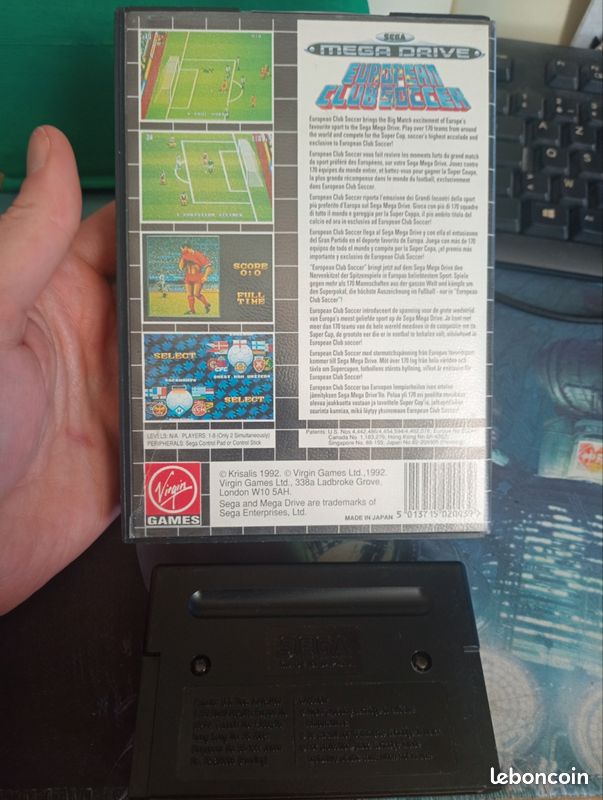 European Club Soccer Mega Drive | Acheter sur