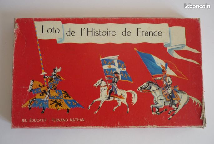 Jeu De Loto Ancien Histoire De France ROSENFELD - 13 Planches Et 90 Pions, 1861