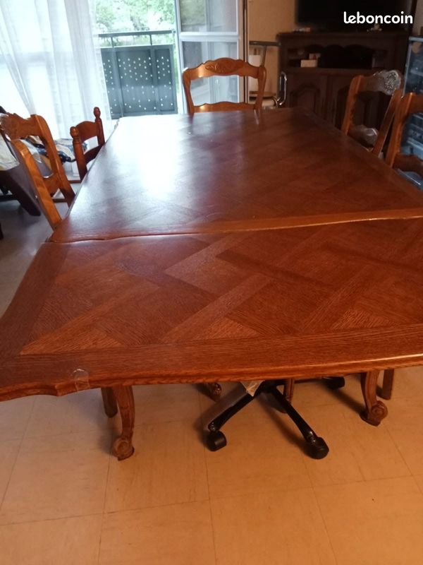 Table en chêne et buffet en chêne massif (image 3)