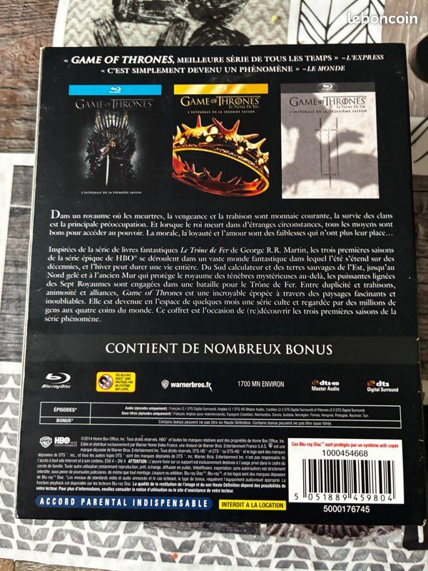 Vend blu-ray game of throne (image 4)
