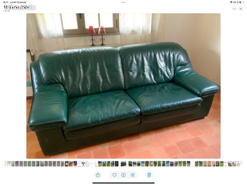 Canapé + 2 Fauteuils CUIR (image 1)