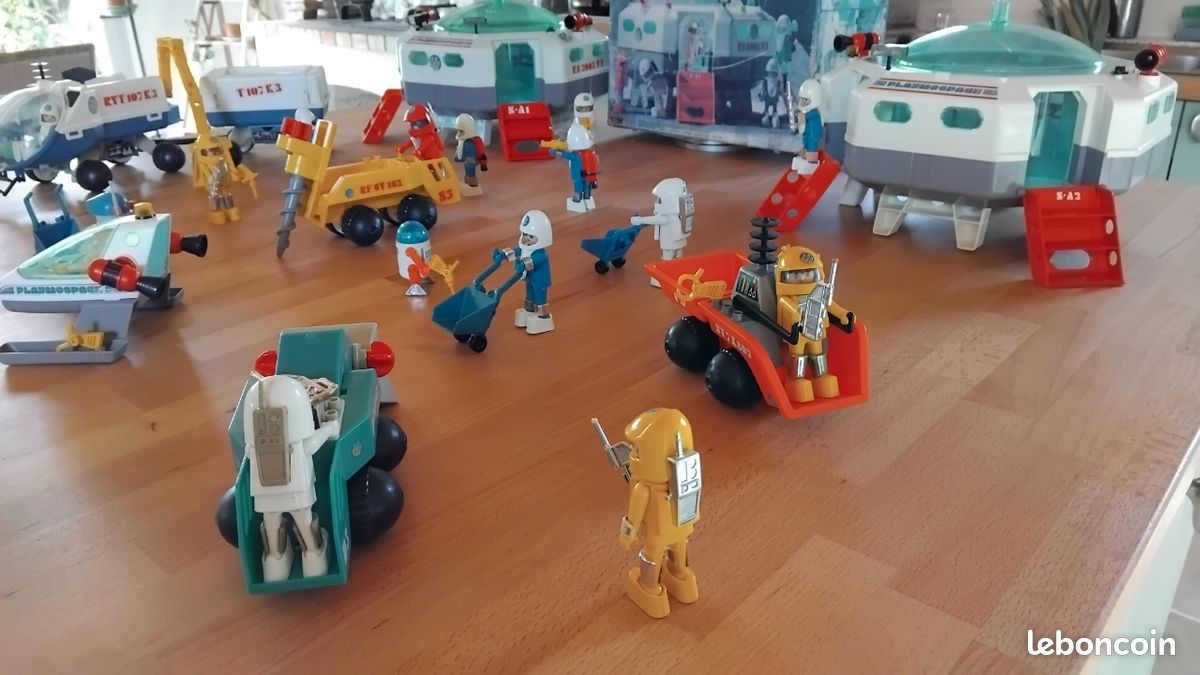Playmobil Lot de 2 Casques sans Carreaux Espace Vintage 3320 3535 3536 3537 3558 3559