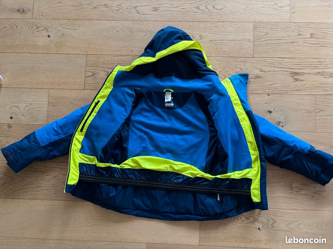 Veste De Ski Fille Wedze 12 Ans - Bleue - Imperméable Et Capuche - Occasion