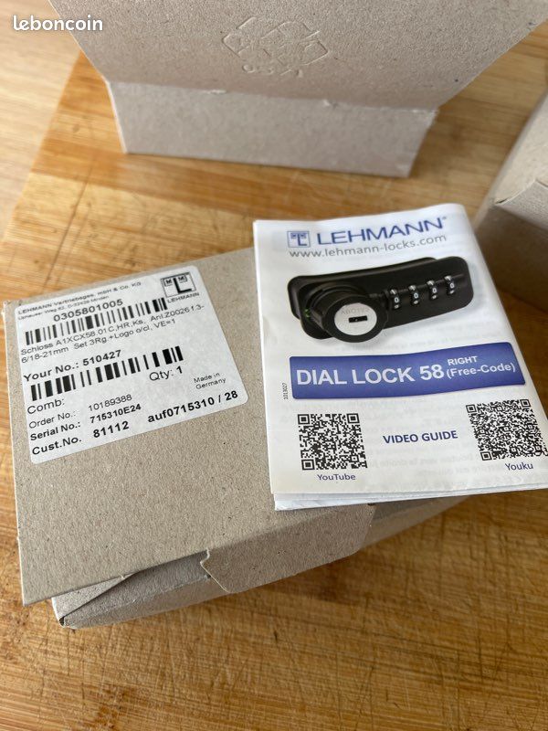 3 Serrure à code lehmann dial lock 58 neuves lot de 3 (image 4)