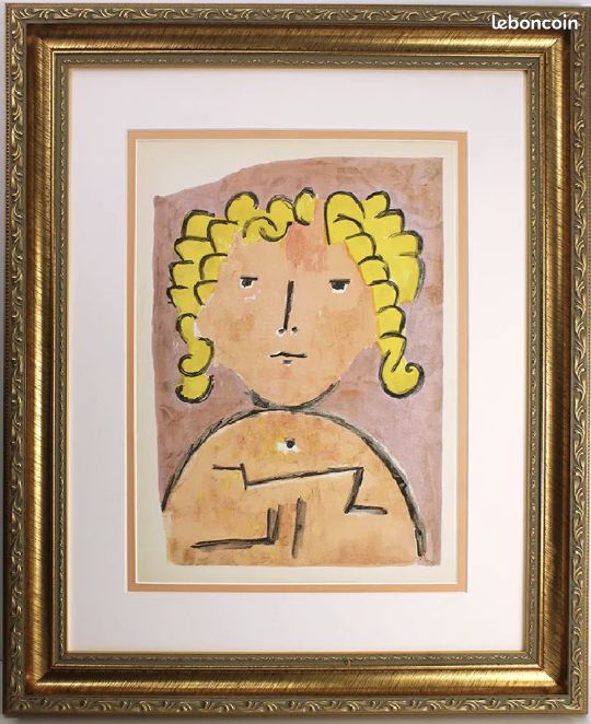 Affiche Litho Originale Paul KLEE Expo Flinker 1974 Par MOURLOT - 46x61 Cm