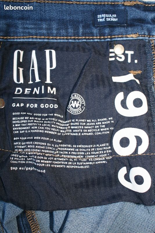 Jean Gap Édition Limitée 4R - Coupe Tapered, Taille 4, Gris, Coton 100%