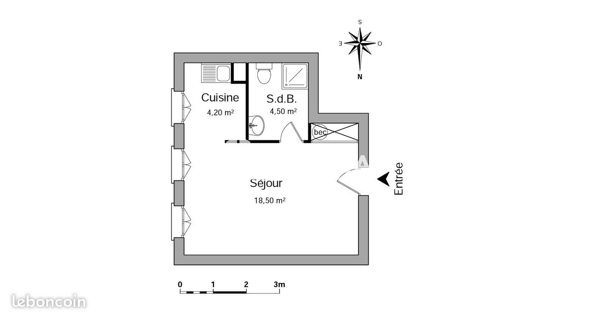 Appartement 1 pièce 27 m² · à Saint-Maurice · 27 m² · 780 €