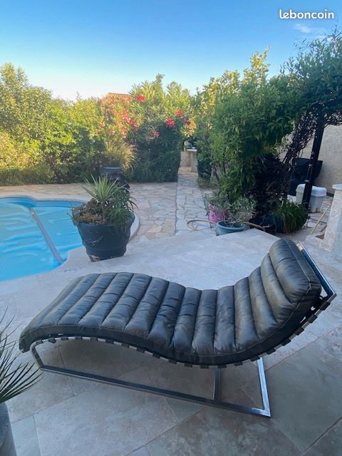 Transat Méridienne Chaise Longue en cuir épais idéale pour s'allonger (image 2)