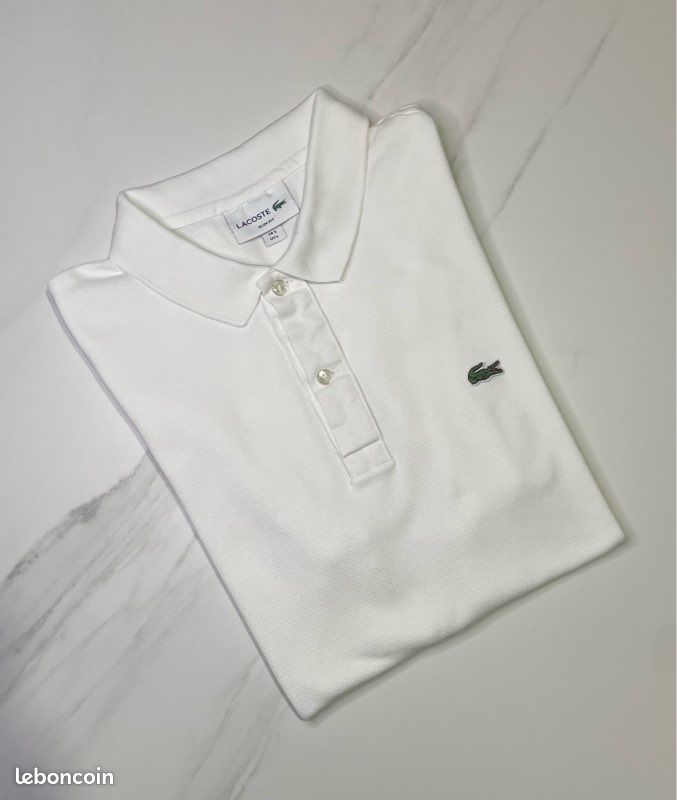 Polo Lacoste Slim Fit Blanc Taille L (image 1)