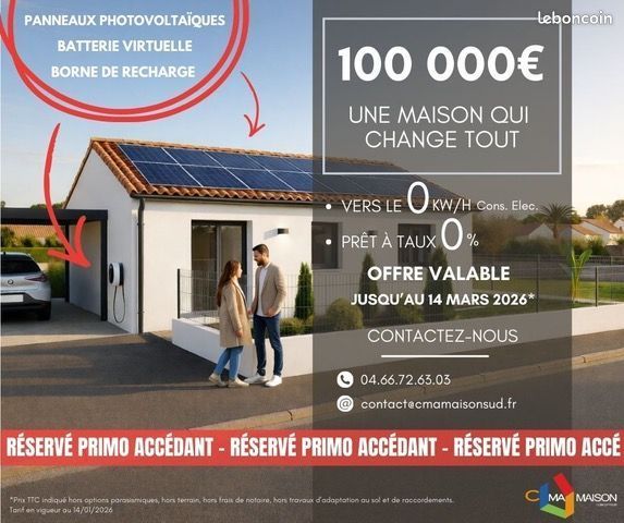 Maison 3 pièces 50 m² · à Connaux · 50 m² · 184 010 €