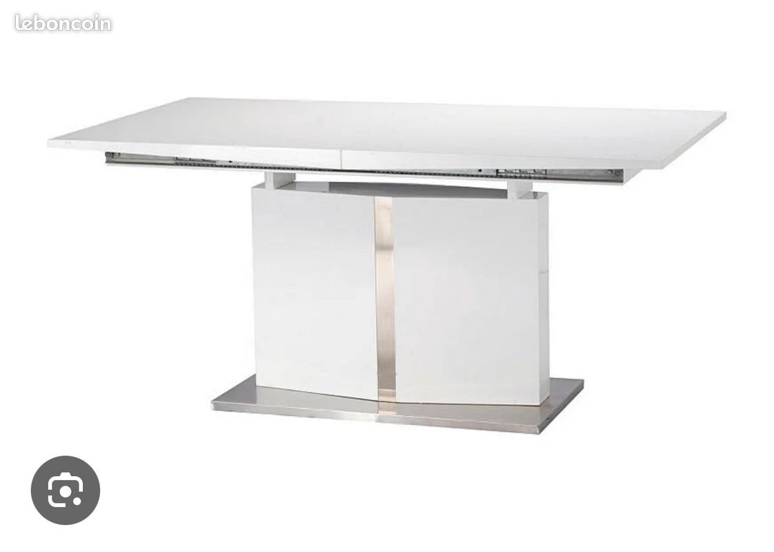 Table à manger extensible + 6 chaises capitonnées (image 2)