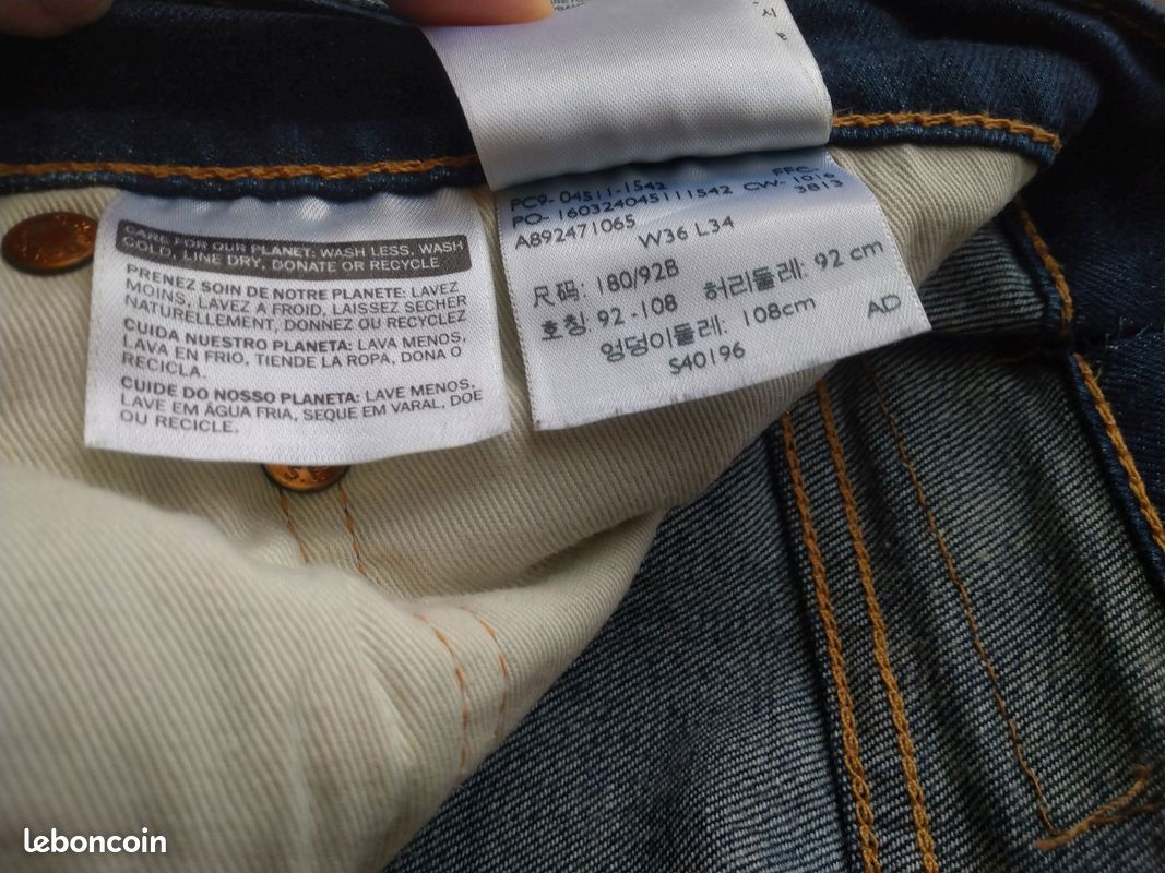 Jean Homme LEVI STRAUSS 511 W36 L34 coupe regular (image 4)