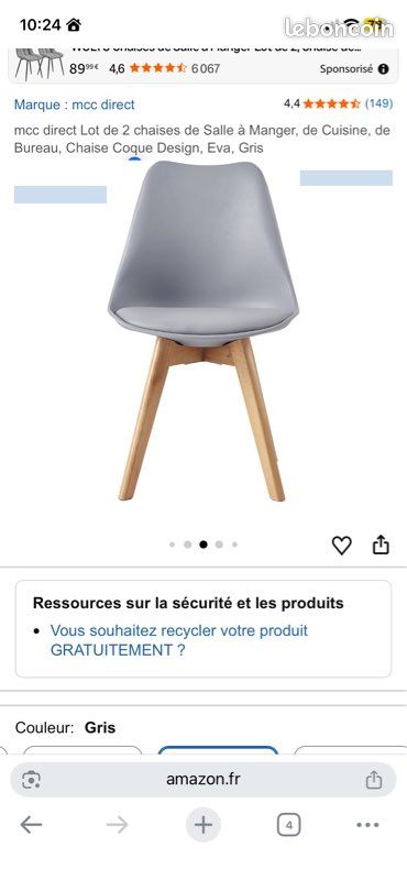 Chaises design scandinaves (image 6)
