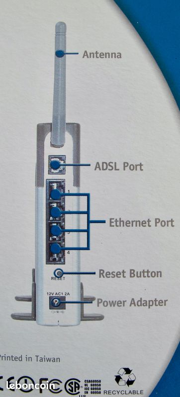 Routeur ADSL D-Link DSL-504T – Occasion, Idéal Pour Dépannage