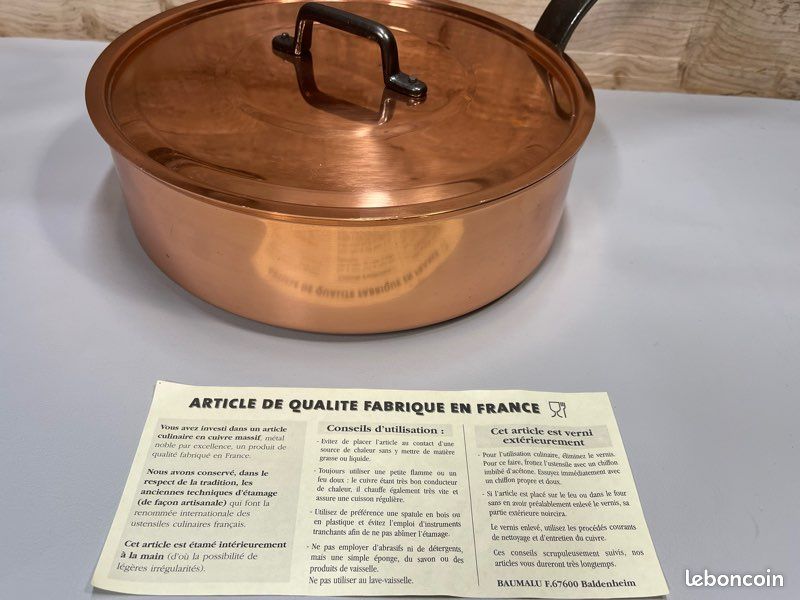 Sauteuse Baumalu cuivre massif Ø 28 cm (image 12)