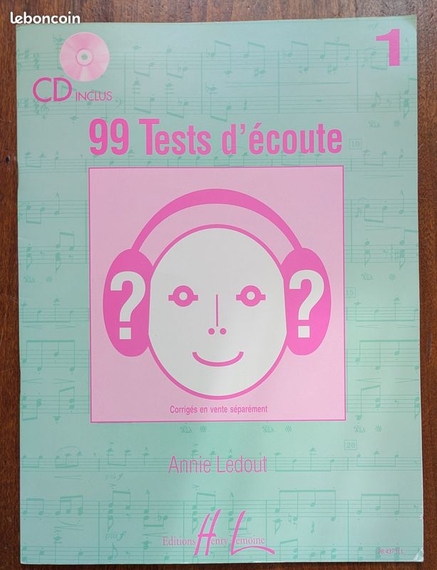 99 tests d'écoute vol 1 Cd inclus + correction, Ledout (image 1)